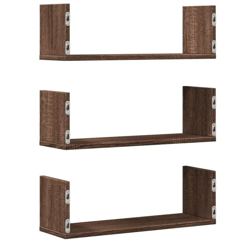 Bewerkt hout zwevende schappen voor stijlvolle en duurzame muurdecoratie - Wandplanken