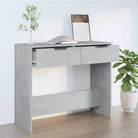 Bewerkte hout bijzettafel met stijl en opbergruimte voor hal of woonkamer - Betongrijs / 1 - Bijzettafels
