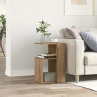 Bewerkte hout bijzettafel voor moderne en praktische woondecoratie - artisanaal eikenkleurig / 1 - Bijzettafels
