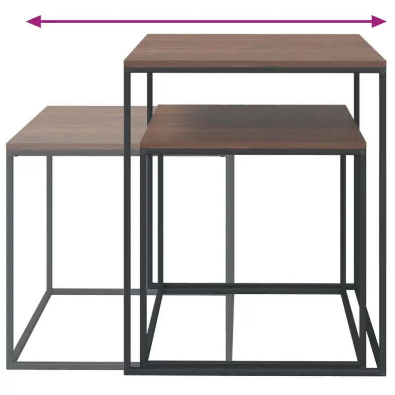 Bewerkte hout salontafels set met elkaar passende tafeltjes - Salontafels