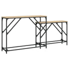 Bewerkte hout wandtafels met metalen frame voor elegante interieurdecoratie - Bijzettafels