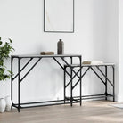 Bewerkte hout wandtafels met metalen frame voor elegante interieurdecoratie - Grijs sonoma / 1 - Bijzettafels