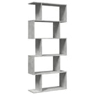 Bewerkte Houten Boekenkast Kamerscherm met Geometrisch Design - Boekenkasten