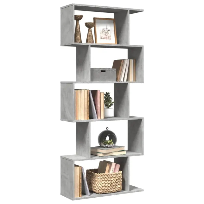 Bewerkte Houten Boekenkast Kamerscherm met Geometrisch Design - Boekenkasten