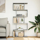 Bewerkte Houten Boekenkast Kamerscherm met Geometrisch Design - Boekenkasten