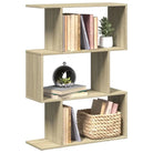 Bewerkte Houten Boekenkast Kamerscherm met Geometrisch Design - Sonoma eiken / 1 / 97 cm - Boekenkasten