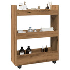 Bewerkte Houten Keukentrolley voor Decoratie en Praktisch Gebruik - artisian oak - Keukentrolleys