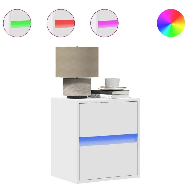 Bewerkte houten nachtkastje met LED-verlichting voor elke slaapkamer - Nachtkastjes