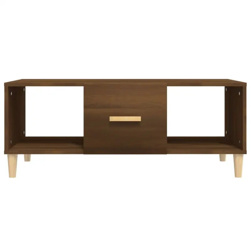 Bewerkte Houten Salontafel met Sterke en Vochtbestendige Afwerking - Salontafels
