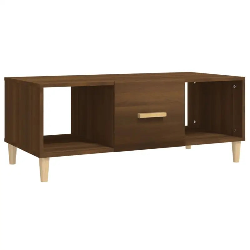 Bewerkte Houten Salontafel met Sterke en Vochtbestendige Afwerking - Salontafels