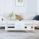Bewerkte Houten Salontafel met Sterke en Vochtbestendige Afwerking - Wit / 1 - Salontafels