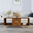 Bewerkte Houten Salontafel met Sterke en Vochtbestendige Afwerking - Gerookt eiken / 1 - Salontafels