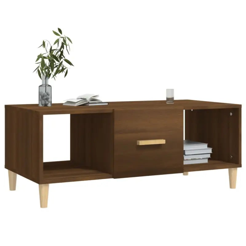 Bewerkte Houten Salontafel met Sterke en Vochtbestendige Afwerking - Salontafels