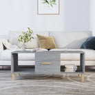 Bewerkte Houten Salontafel met Sterke en Vochtbestendige Afwerking - Grijs sonoma / 1 - Salontafels