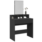 Bewerkte Houten Slaapkamerkaptafel met Binnen Handbereik opbergmogelijkheden - Zwart / 1 - Slaapkamerkaptafels