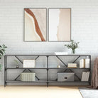 Beyzetafel grijs Sonoma eiken met verstelbare poten van bewerkt hout - Grijs sonoma / 1 / 200 cm - Bijzettafels