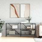Beyzetafel grijs Sonoma eiken met verstelbare poten van bewerkt hout - Grijs sonoma / 1 / 160 cm - Bijzettafels