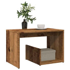 Bijzettafel in grijs Sonoma met bewerkt hout voor moderne interieurs - Oud hout / 1 - Bijzettafels