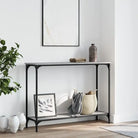 Bijzettafel met bewerkt hout en metalen frame met verstelbare poten - Bijzettafels