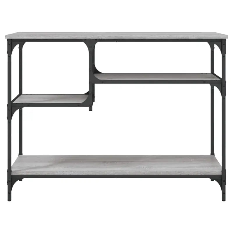 Bijzettafel met bewerkt hout en metalen frame met verstelbare poten - Bijzettafels