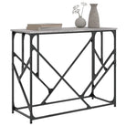 Bijzettafel met bewerkt hout en metalen frame met verstelbare poten - Bijzettafels