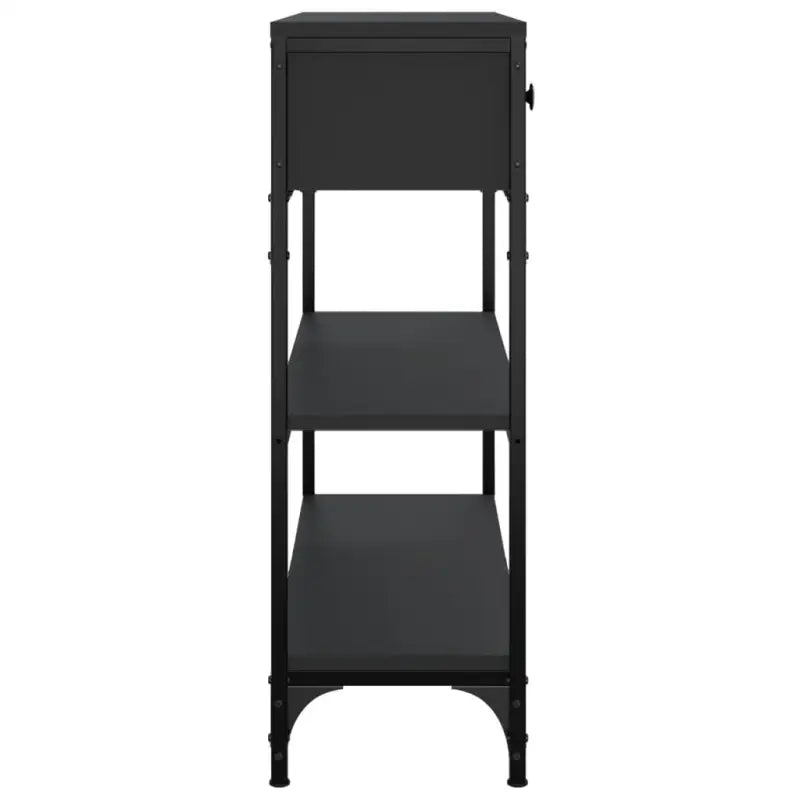 Bijzettafel met bewerkt hout en metalen frame met verstelbare poten - Bijzettafels