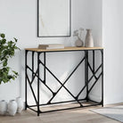 Bijzettafel met bewerkt hout en metalen frame met verstelbare poten - Sonoma eiken / 1 - Bijzettafels