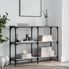 Bijzettafel met bewerkt hout en metalen frame met verstelbare poten - Grijs sonoma / 1 / 100 cm - Bijzettafels