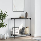 Bijzettafel met bewerkt hout en metalen frame met verstelbare poten - Grijs sonoma / 1 / 75 cm - Bijzettafels