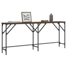 Bijzettafel met bewerkt hout en metalen frame voor elke ruimte - bruin eikenkleur / 1 / 180 cm - Bijzettafels