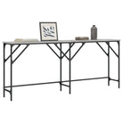 Bijzettafel met bewerkt hout en metalen frame voor elke ruimte - Grijs sonoma / 1 / 180 cm - Bijzettafels