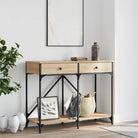 Bijzettafel met bewerkt hout en verstelbare poten voor stijl en stevigheid - Sonoma eiken / 1 - Bijzettafels