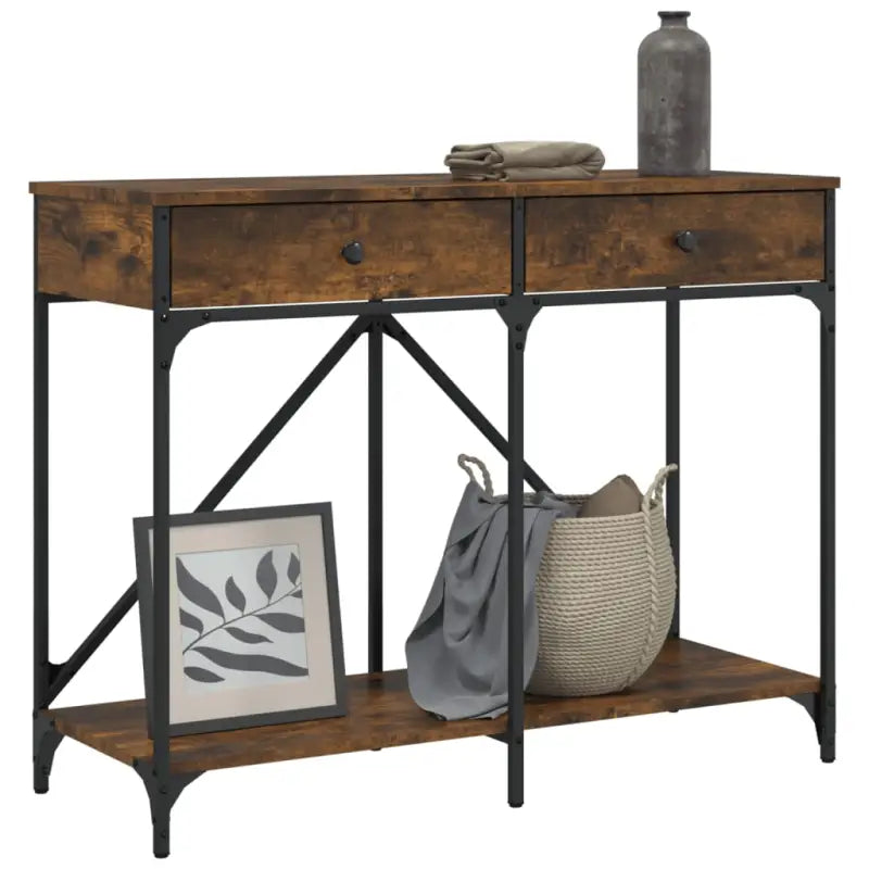 Bijzettafel met bewerkt hout en verstelbare poten voor stijl en stevigheid - Bijzettafels