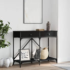 Bijzettafel met bewerkt hout en verstelbare poten voor stijl en stevigheid - Zwart / 1 - Bijzettafels