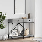 Bijzettafel met bewerkt hout en verstelbare poten voor stijl en stevigheid - Grijs sonoma / 1 - Bijzettafels