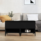 Bijzettafel met bewerkt hout voor een industriële woonkamer stijl - Zwart / 2 - Bijzettafels