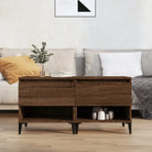 Bijzettafel met bewerkt hout voor een industriële woonkamer stijl - bruin eikenkleur / 2 - Bijzettafels
