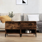 Bijzettafel met bewerkt hout voor een industriële woonkamer stijl - Gerookt eiken / 2 - Bijzettafels
