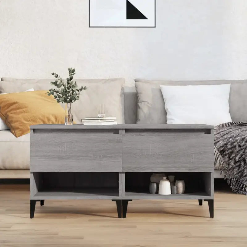 Bijzettafel met bewerkt hout voor een industriële woonkamer stijl - Grijs sonoma / 2 - Bijzettafels