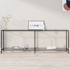 Bijzettafel met gehard glas en gepoedercoat staal voor stijlvolle uitstraling - Doorzichtig / 1 / 220 cm - Bijzettafels