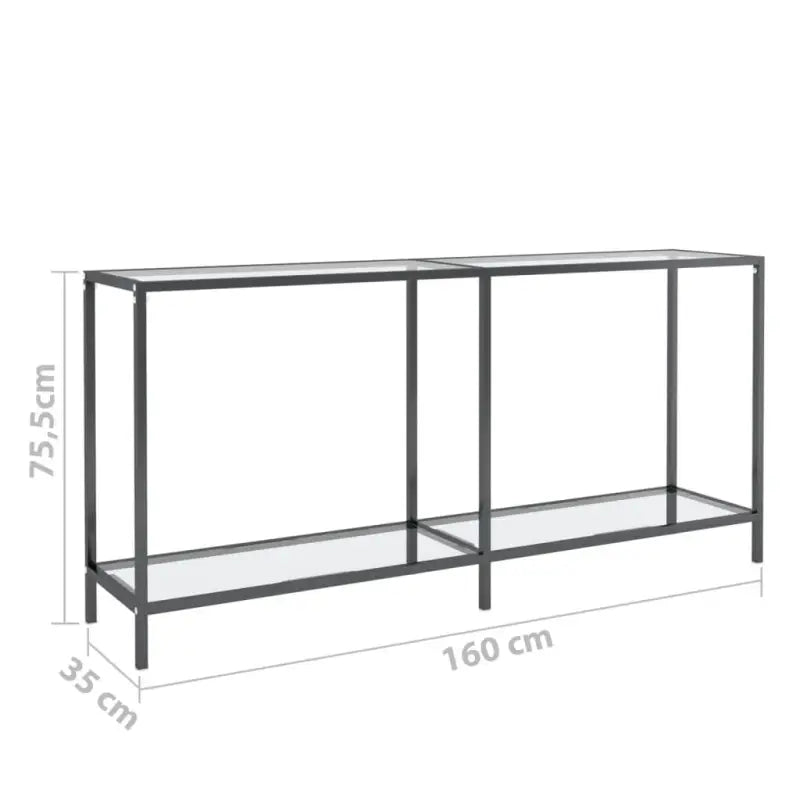 Bijzettafel met gehard glas en gepoedercoat staal voor stijlvolle uitstraling - Bijzettafels