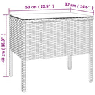 Bijzettafel met gehard glas en gepoedercoat stalen frame - Bijzettafels