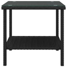 Bijzettafel met gehard glas en gepoedercoat stalen frame - Bijzettafels