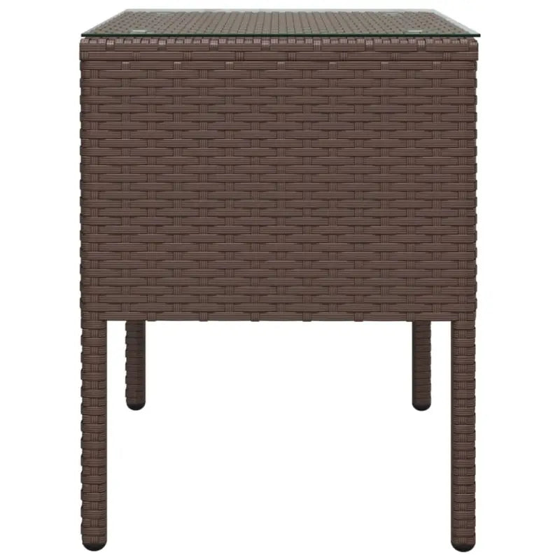 Bijzettafel met gehard glas en gepoedercoat stalen frame - Bijzettafels