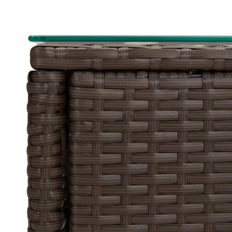 Bijzettafel met gehard glas en gepoedercoat stalen frame - Bijzettafels
