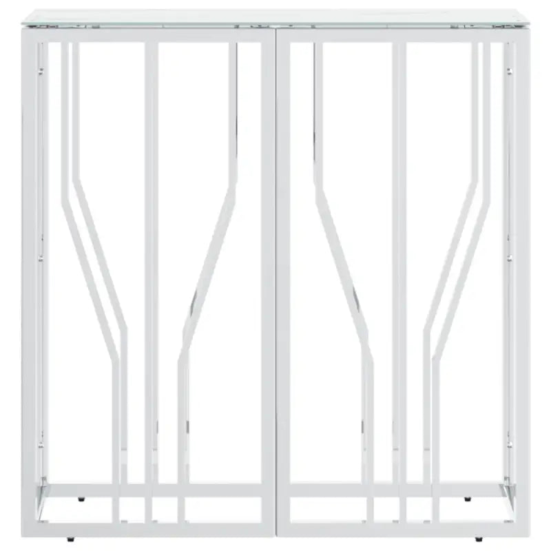 Bijzettafel met gehard glas en roestvrij staal in modern ontwerp - Bijzettafels