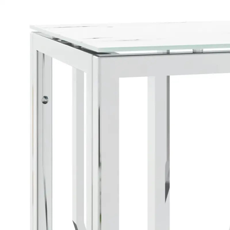 Bijzettafel met gehard glas en roestvrij staal in modern ontwerp - Bijzettafels