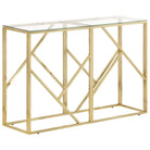 Bijzettafel met massief gerecycled hout voor stijlvolle woonruimte - Goud / 1 / Glas - Bijzettafels