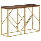 Bijzettafel met massief gerecycled hout voor stijlvolle woonruimte - Goud / 1 / Hout - Bijzettafels