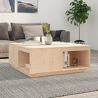 Bijzettafel met massief grenenhout voor een rustieke woonkamer sfeer - Naturel / 100 x 101 x 40.5 cm / 1 - Salontafels
